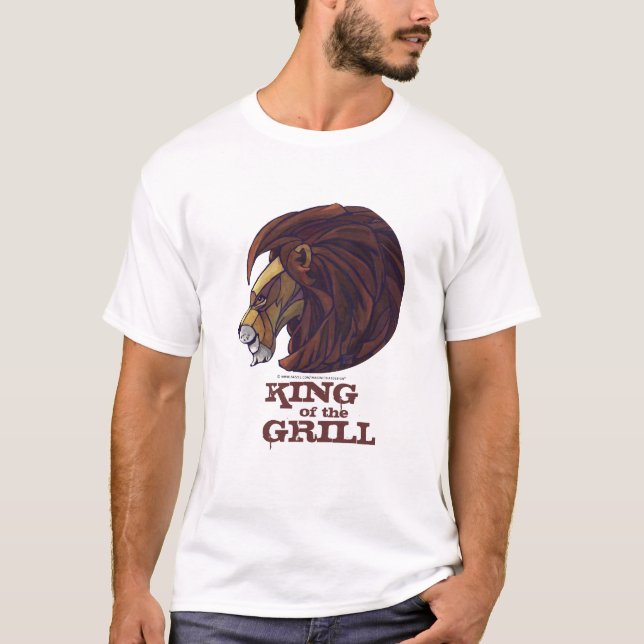T-shirt Chemise légère Lion King of the Grill Mens (Devant)
