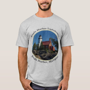 T-shirt Chemise légère ovale de phare de port d'Eagle