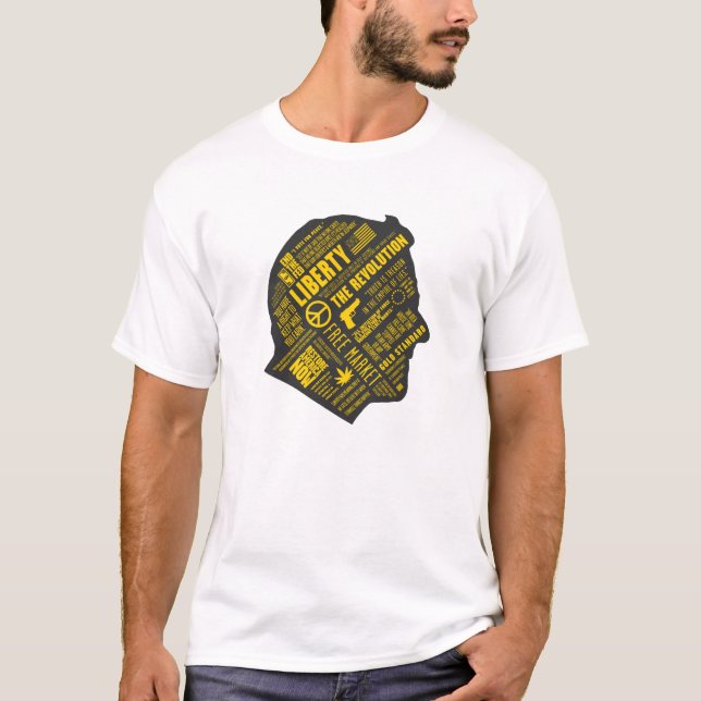 T-shirt Chemise libertaire de pensée abstraite de Ron Paul (Devant)