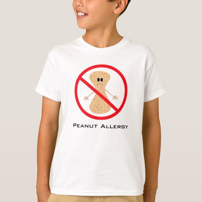 T-shirt Chemise libre d'allergie d'arachide (Devant)