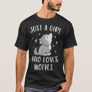 T-shirt Chemise Loup Mignonne Pour Les Filles Juste Une Fi