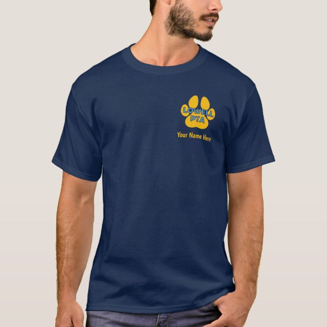 T-shirt Chemise Lowell PTA - Nom personnalisé (Devant)