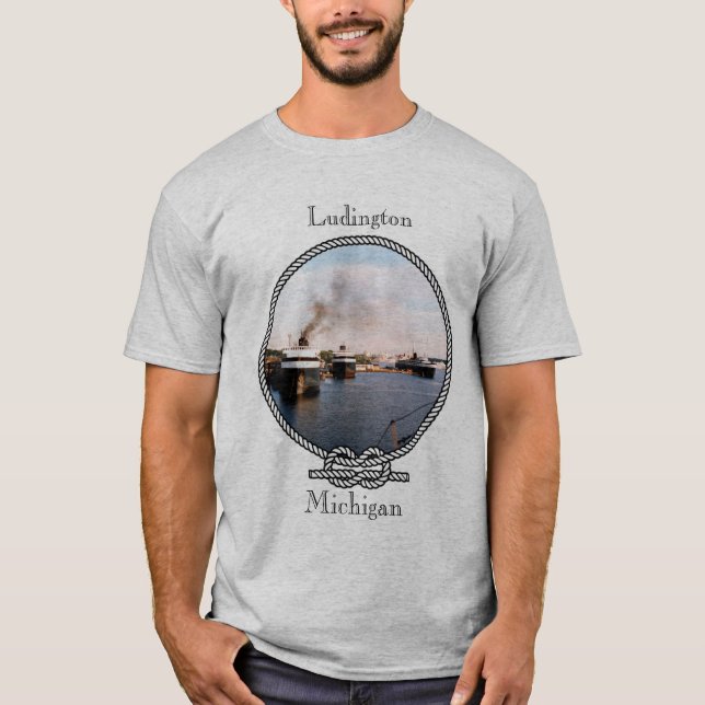 T-shirt Chemise Ludington Car/Rail Ferries (Devant)