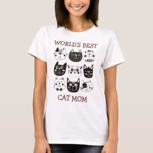 T-shirt Chemise maman Chat du monde meilleur