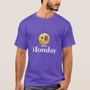 T-shirt Chemise masculine lundi Emoji battu