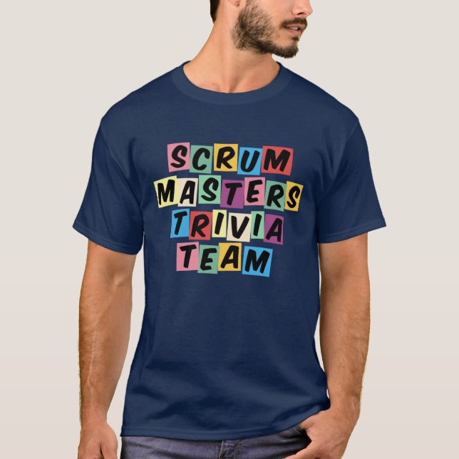 T-shirt Chemise Masters Scrum Bleu Marine (Devant)