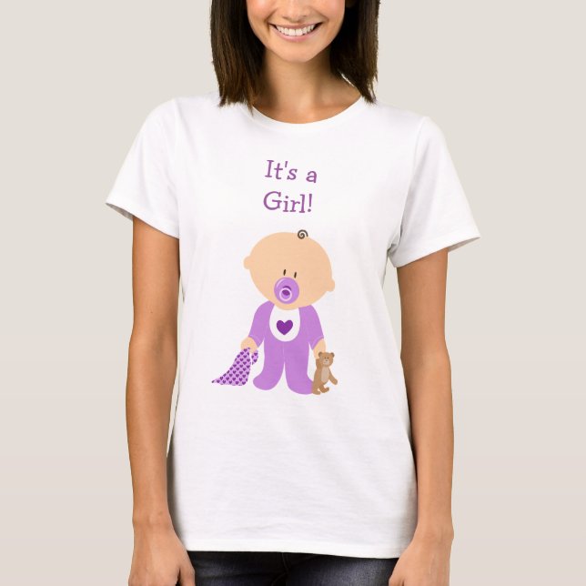 T-shirt Chemise Maternelle Mignonne Purple habillée Bébé (Devant)