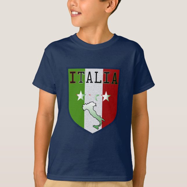 T-shirt Chemise médiévale d'enfants de crête bleue de (Devant)