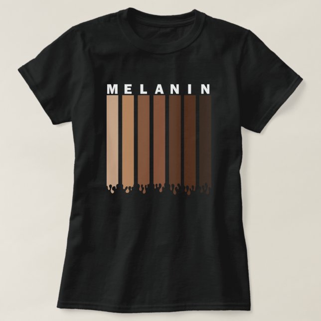 T-shirt Chemise Melanin, La Beauté N'A Pas De Ton Peau (Design devant)