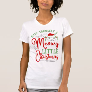 T-shirt Chemise Meowy Little Christmas