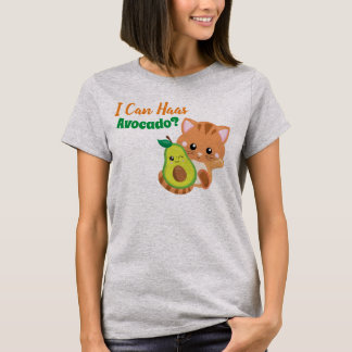 T-shirt Chemise mignonne de calembour d'avocat de chaton