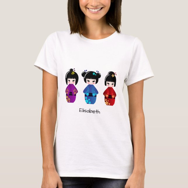 T-shirt Chemise mignonne de nom de bande dessinée de (Devant)