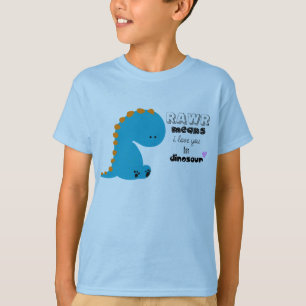 T-shirt chemise mignonne de rawr de dinosaure