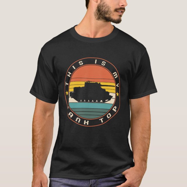 T-shirt Chemise Militaire, Voici Mon Tee Débardeur, Milita (Devant)