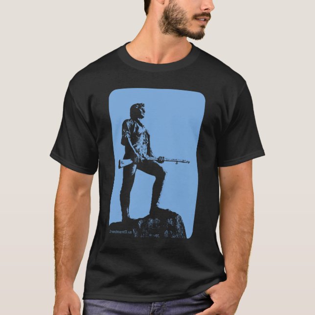 T-shirt Chemise minuscule de logo d'homme d'AmendmentII (Devant)