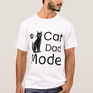 T-shirt Chemise Mode Papa Chat, Cadeau Drôle pour Papa Cha