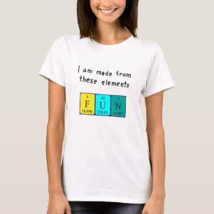 T-shirt Chemise mot de table périodique amusant