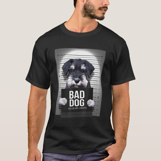 T-shirt Chemise Mugshot Schnauzer miniature (Devant)