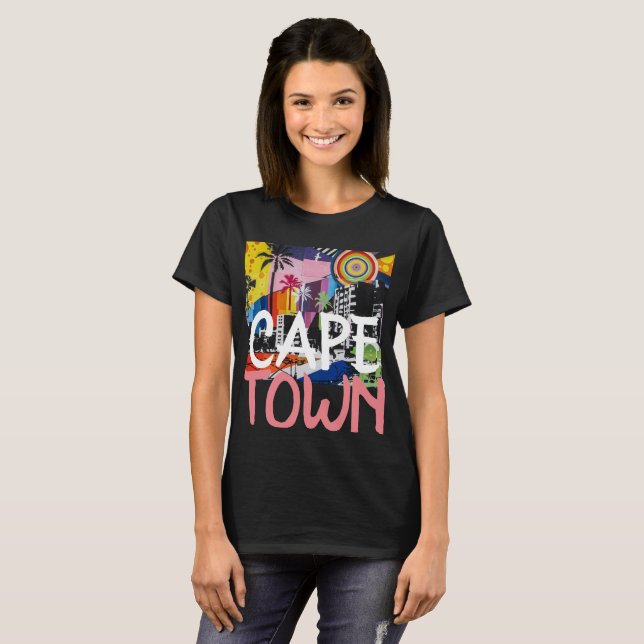 T-shirt Chemise murale de graffiti de Cape Town Afrique du (Devant entier)