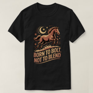 T-shirt Chemise Mystique Cheval – Né pour Galoper, Pas pou
