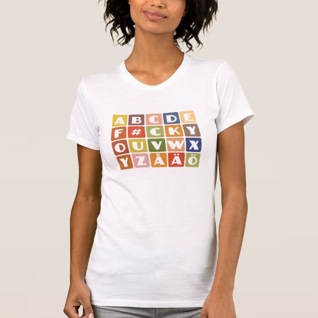 T-shirt Chemise Naughty Alphabets - choisir style & couleu (Devant)