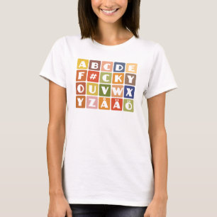 T-shirt Chemise Naughty Alphabets - choisir style & couleu