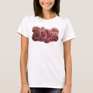 T-shirt Chemise NEW YORK dorée frappante