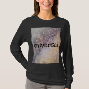 T-shirt Chemise noire à manches longues avec design univer
