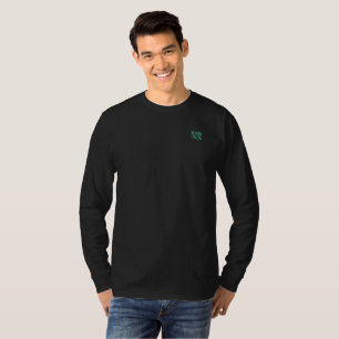 T-shirt Chemise noire à manches longues avec poche pour ho