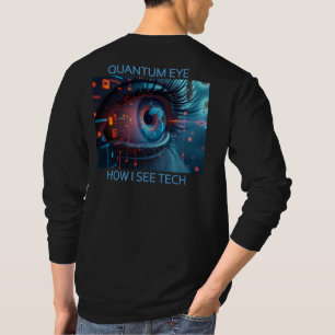 T-shirt chemise noire à manches longues pour hommes avec t