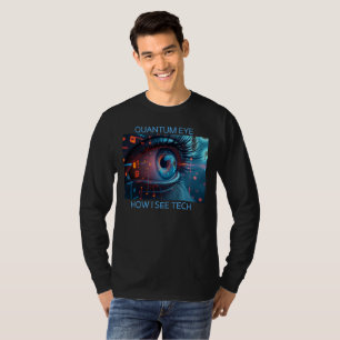 T-shirt Chemise noire à manches longues pour hommes Quantu