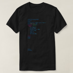 T-shirt Chemise noire de HTML