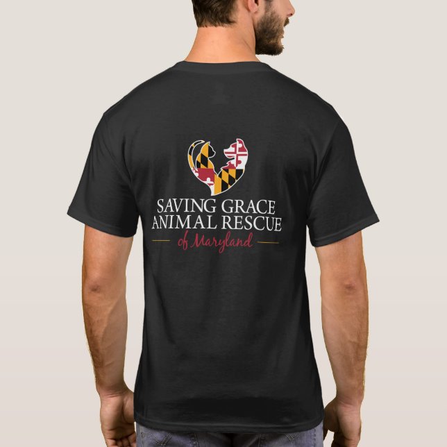 T-shirt Chemise noire de logo de bon côté (Dos)