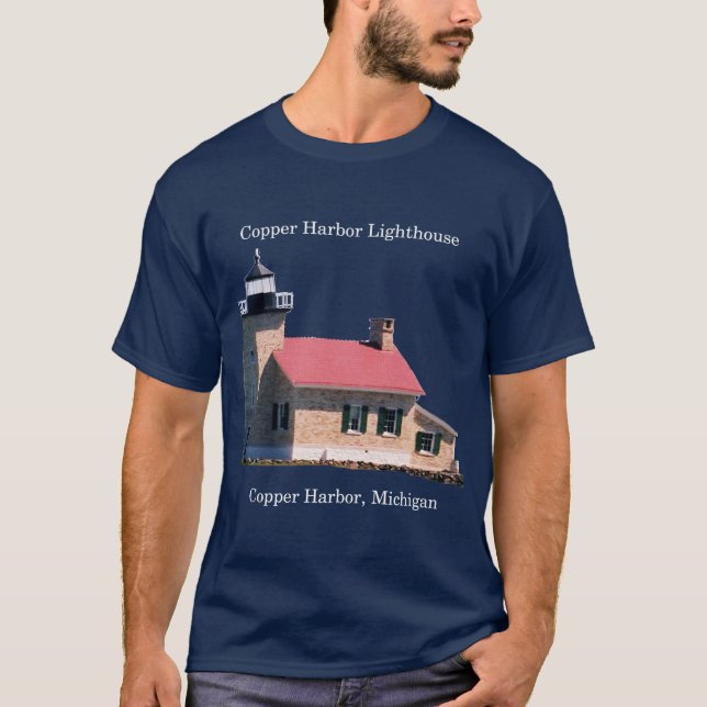 T-shirt Chemise noire du port de cuivre (Devant)