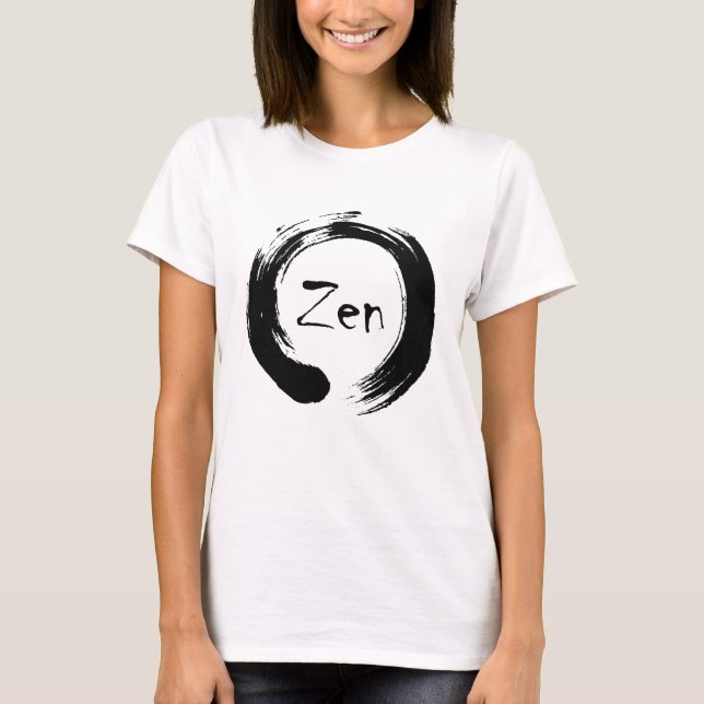 T-shirt Chemise noire Ensō Zen (Devant)