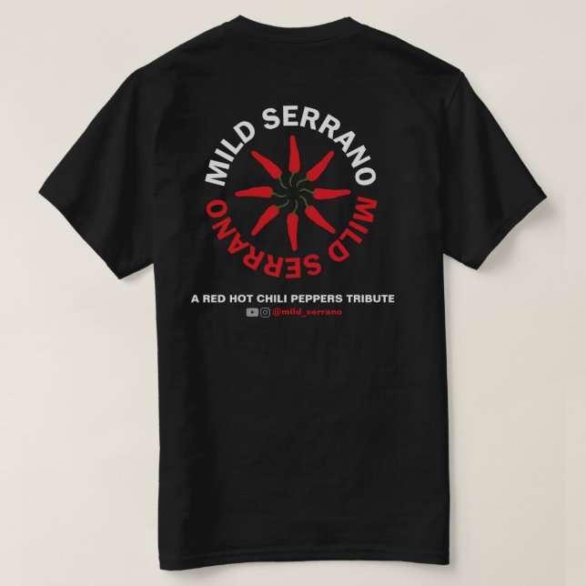 T-shirt Chemise noire pour hommes Mild Serrano (Design dos)