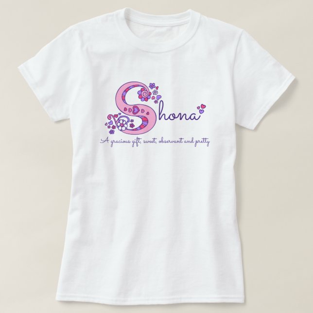 T-shirt Chemise nommée de monogramme de signification du S (Design devant)