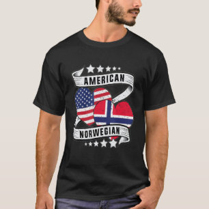 T-shirt Chemise norvégienne demi-norvégienne demi-américai