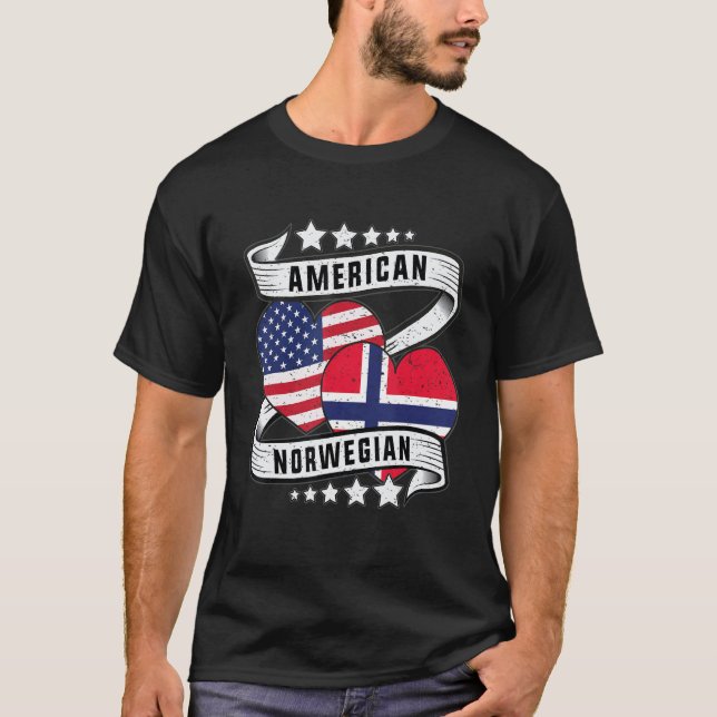 T-shirt Chemise norvégienne demi-norvégienne demi-américai (Devant)