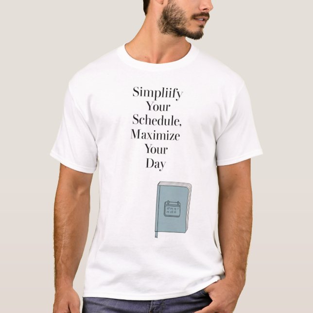 T-shirt Chemise « Note Book » – Typographie minimaliste (Devant)