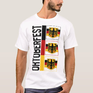 T-shirt Chemise Oktoberfest, Armoiries Du Drapeau Allemand