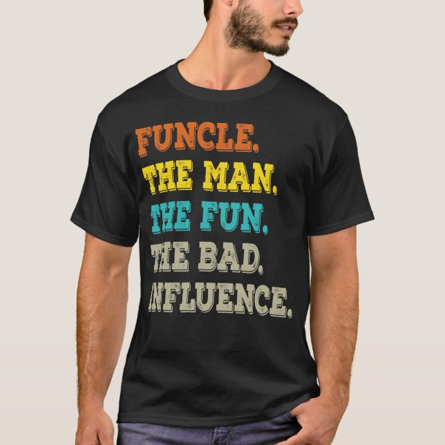 T-shirt Chemise oncle drôle, Chemise TS Funcle, Fête des p (Devant)