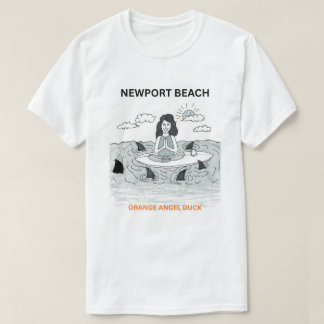T-SHIRT CHEMISE ORANGE ANGEL DUCK CHAPITRE DE NEWPORT BEAC