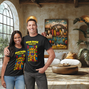 T-shirt Chemise Orange Néon Alien – Créature d'Art Pop Fun