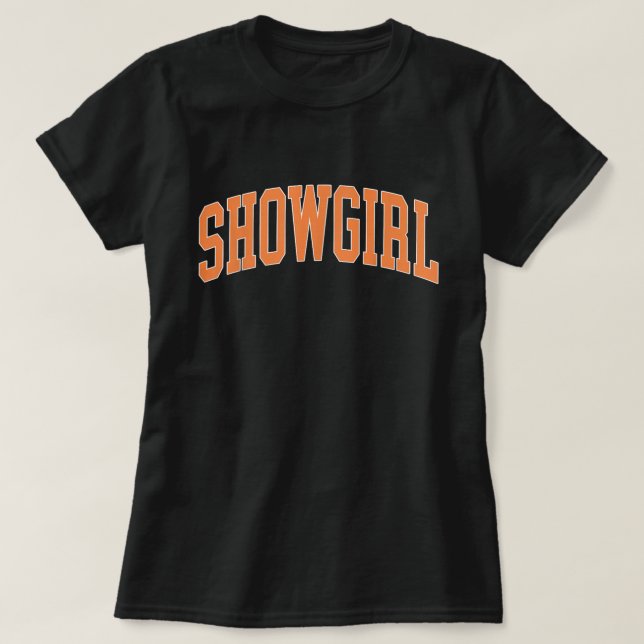 T-shirt Chemise Orange Showgirl Varsity Style (Design devant)