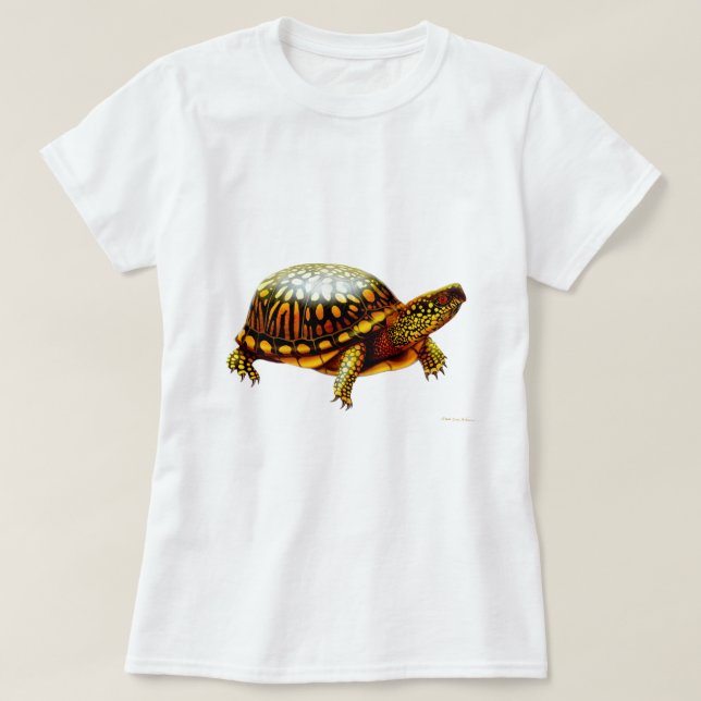 T-shirt Chemise orientale de Babydoll de dames de tortue (Design devant)