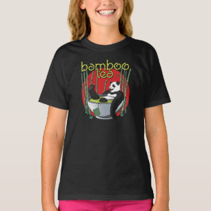 T-shirt Chemise Panda Buveur de Thé de Bambou
