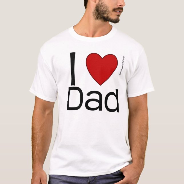 T-shirt Chemise Papa Coeur (Devant)