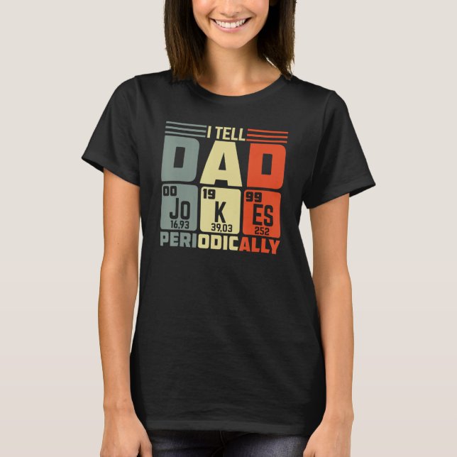 T-shirt Chemise Papa. JE DIS À PAPA JOKES PÉRIODIQUEMENT P (Devant)
