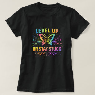T-shirt Chemise Papillon Évoluez ou Restez Bloqué 0047719